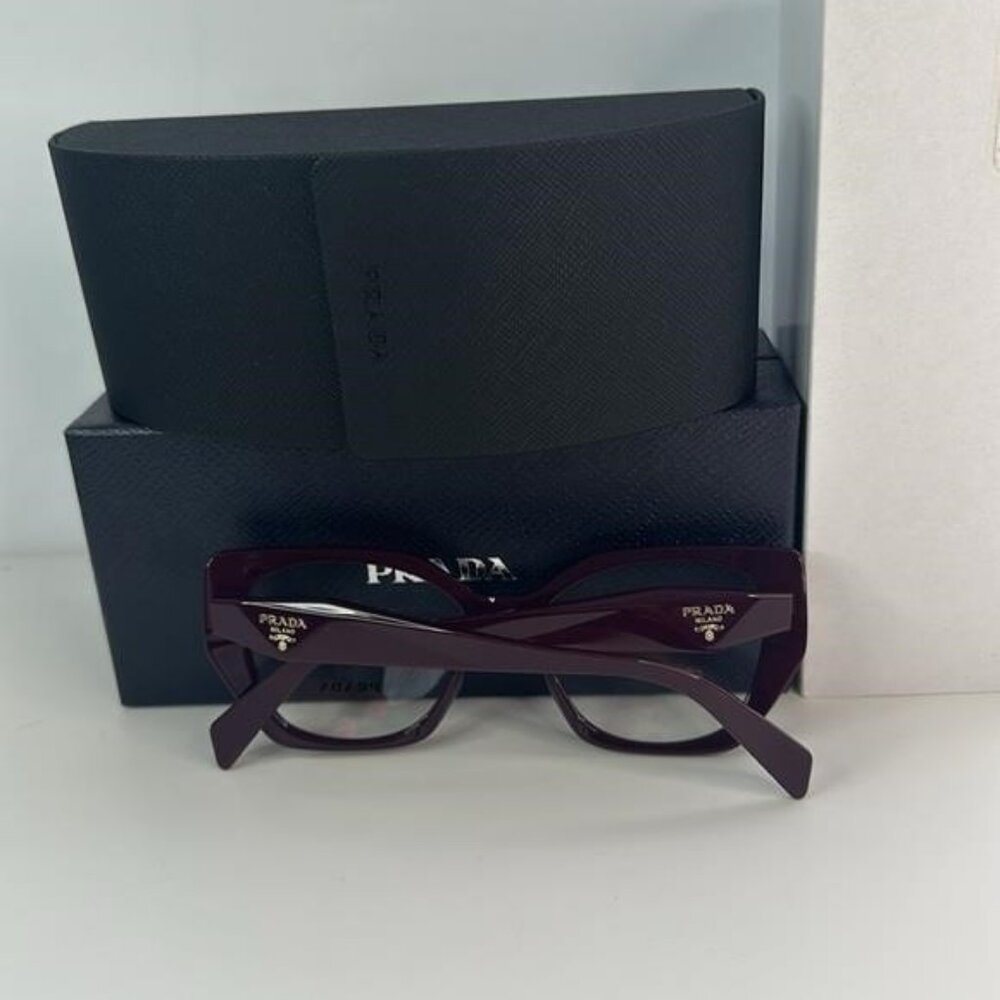 New Authentic Prada PR 18WV VIY1O1 52 - Garnet Eyeglasses - Picture 10 of 12
